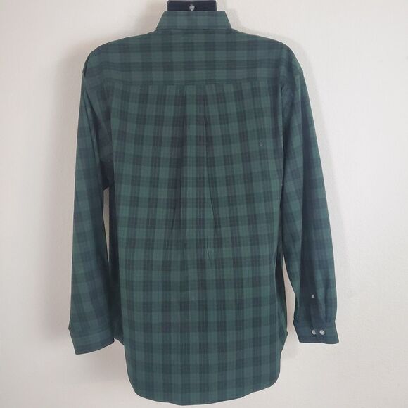 Cinch Men's Shirt Large Green Plaid Button Down Woven Cowboy Rodeo Ranch Western - Picture 7 of 11